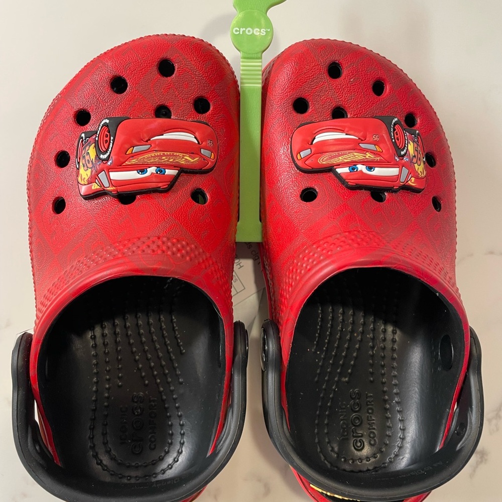 Disney Cars Lightning McQueen Crocs C10 Brand New